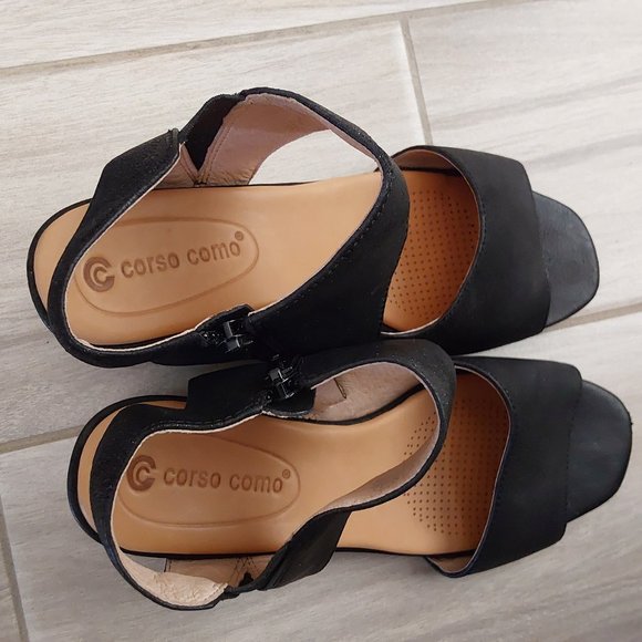 Corso Como SAYGE Black Open Toe 2 in Heel Sandal.    Size 6.5M - Picture 5 of 8